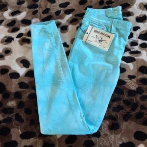True Religion Jeans Baby Blue and White